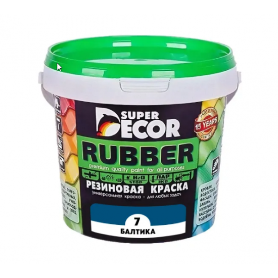 Резиновая краска Super Decor Rubber №7 Балтика 3 кг