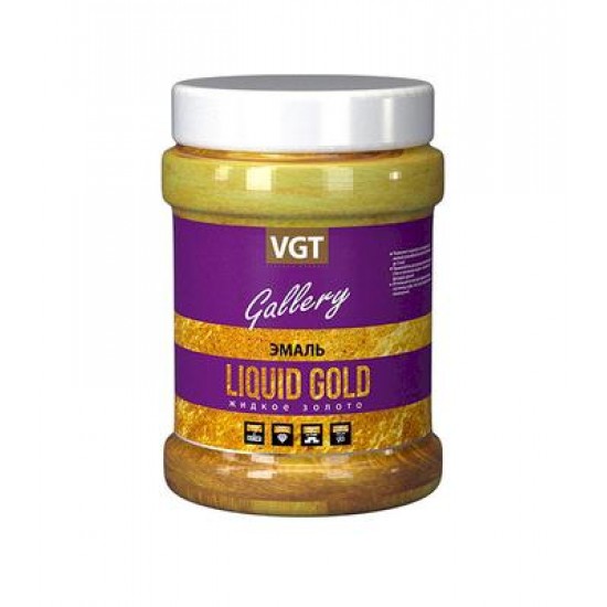 Эмаль VGT акриловая жидкое золото 0,23 кг