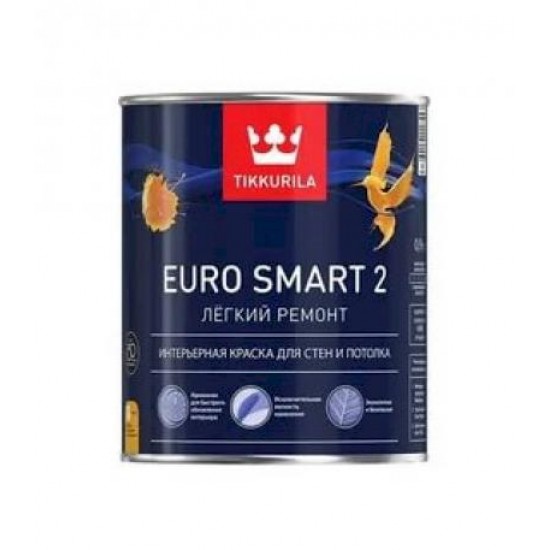 Краска Tikkurila Euro Smart-2 цвет белый 0,9 л