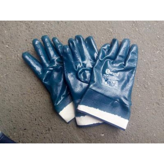Перчатки защитные с нитриловым покрытием (облитые)