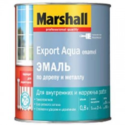 Водная эмаль для дерева и металла - Marshal, 0,5л